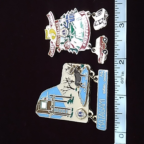 Rare Vintage Lions Club Pins, Hunting, Moose, 1978/79, Cars, 1980, Quebec - Picture 8 of 8